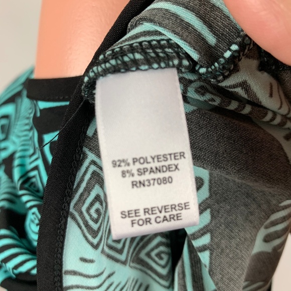 CATO turquoise and black High Low Tribal print - Picture 5 of 6